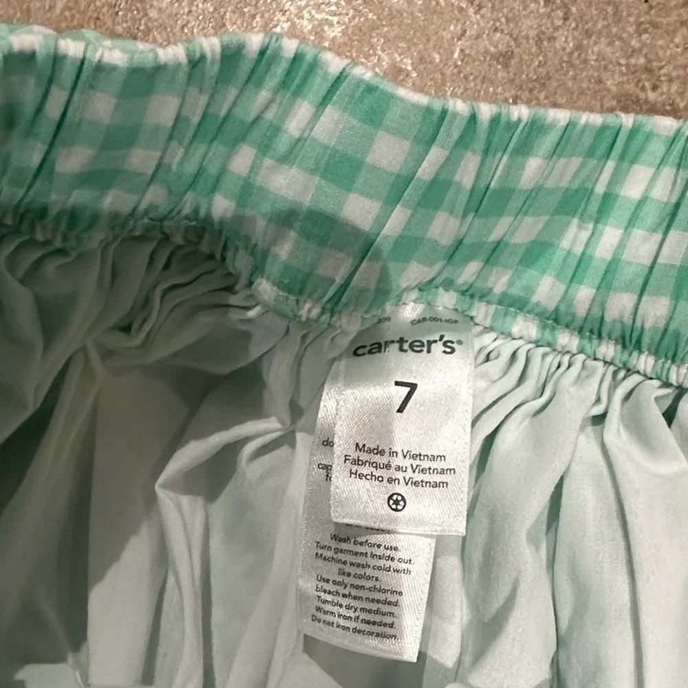 Carter's Mint Checkered Skirt - Picture 2 of 2